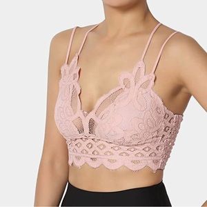 Cross strap lace bralette
